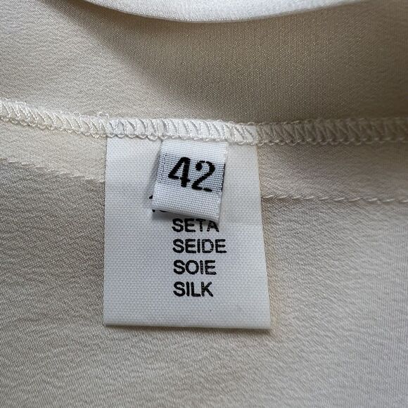 Worldly Things By Espressione Moda Silk Tulip Skirt Women’s 42 Multicolor Stripe - Picture 14 of 16